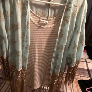 Tank top and cardigan